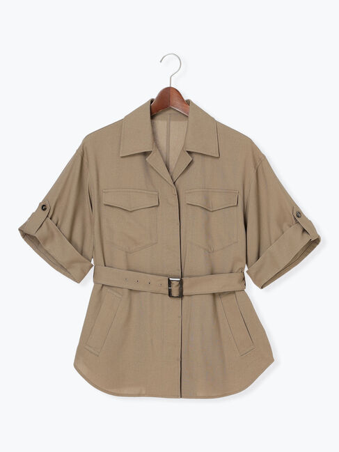 Te chichi「リネンMIXサファリシャツ《2025summer catalog item》」|シャツ・ブラウス|