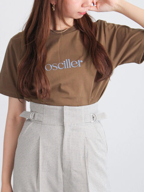 Te chichi「フロッキープリントロゴTシャツ」|Tシャツ・カットソー|ブラウン