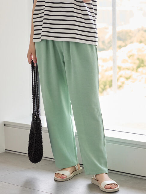 Samansa Mos2 blue「【接触冷感】マルチスタイルイージーパンツ」|その他|グリーン