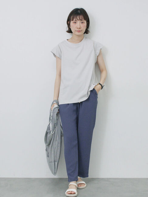 Samansa Mos2 blue「【接触冷感】マルチスタイルイージーパンツ」|その他|