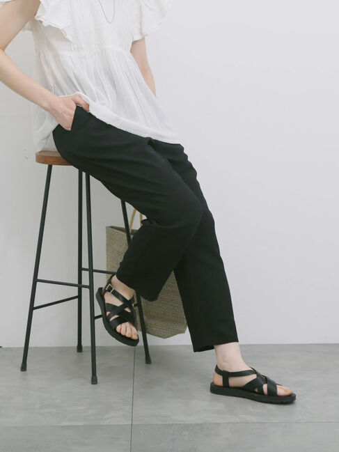 Samansa Mos2 blue「【接触冷感】マルチスタイルイージーパンツ」|その他|