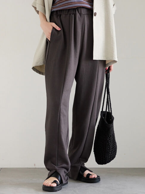 Samansa Mos2 blue「◎裏毛センタースリットパンツ」|その他|チャコールグレー