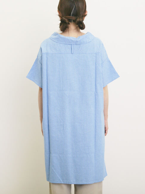 Samansa Mos2「【クールコットン】柄アソートスキッパーチュニック」|シャツ・ブラウス|