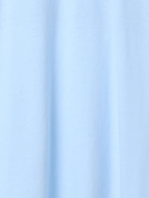 Samansa Mos2 blue「◎【接触冷感】シャーリングドッキングTシャツ」|Tシャツ・カットソー|