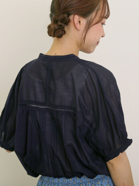 Samansa Mos2「インドピンタック+はしごレースブラウス」|シャツ・ブラウス|