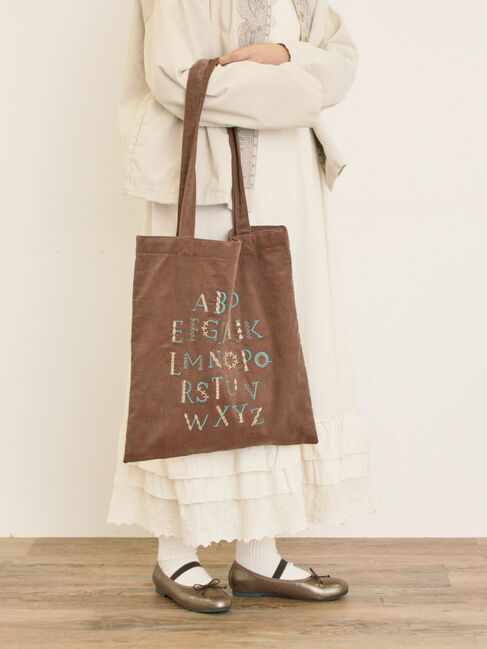 Samansa Mos2「【マカベアリス&times;Samansa Mos2】刺繍トートバッグ」|その他|ブラウン