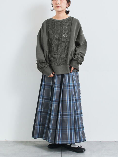 SM2「レース切替裏毛プルオーバー」|Tシャツ・カットソー|