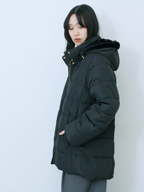 Samansa Mos2 blue「スタイルアップパデットコート」|その他|