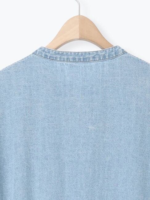 Samansa Mos2「【オーガニックコットン】デニムティアードワンピース」|ワンピース|