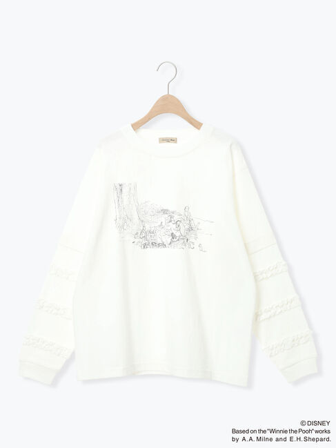 Samansa Mos2「【Disney】くまのプーさん袖フリルロンT」|Tシャツ・カットソー|