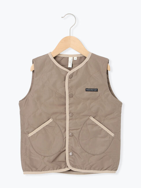 Samansa Mos2 Lagom「キルティングベスト」|ダウンベスト・ベスト|ダークブラウン