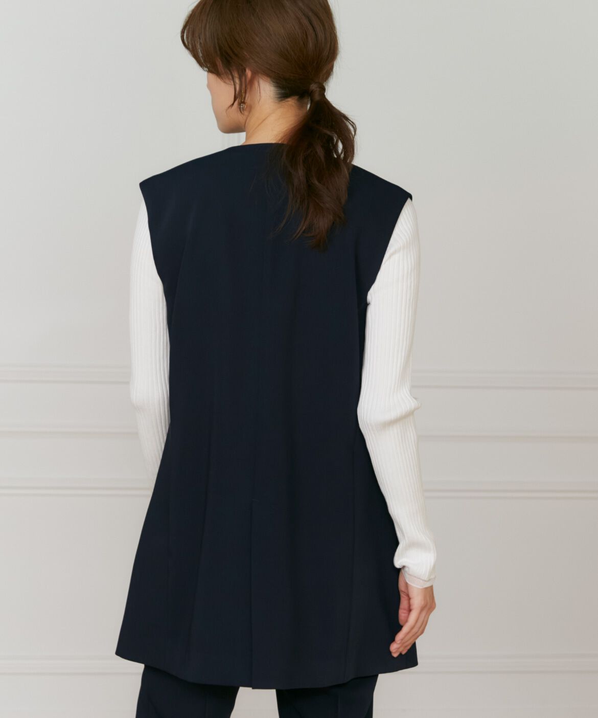 INED「《大きいサイズ》ジレ」|ダウンベスト・ベスト|