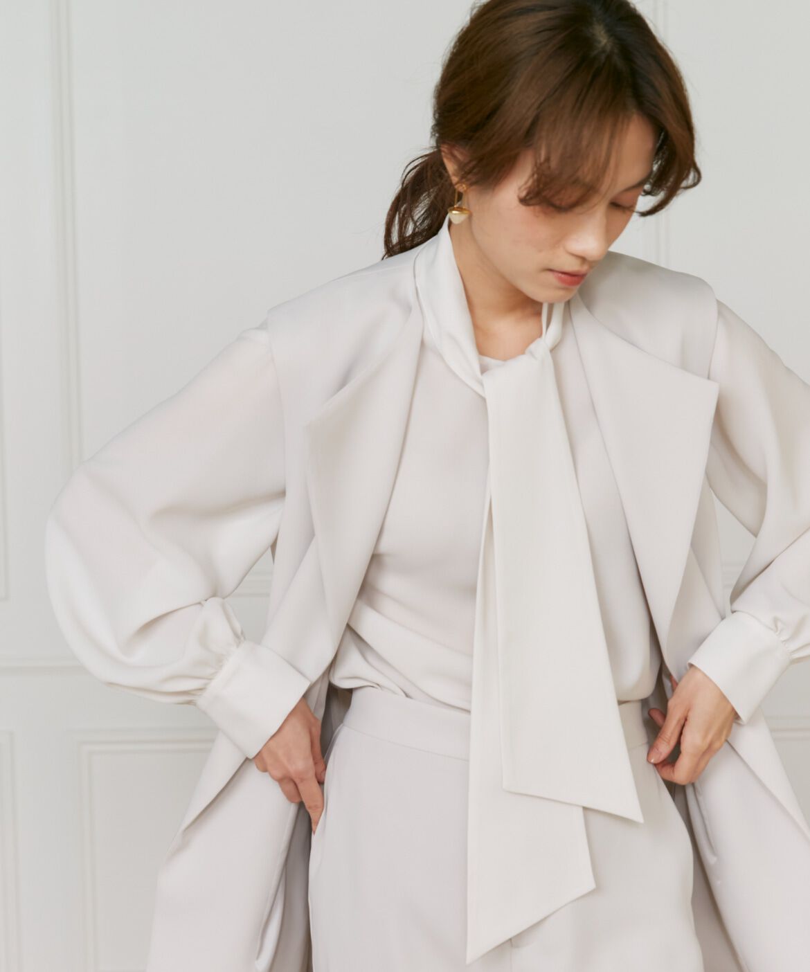 INED「《大きいサイズ》ジレ」|ダウンベスト・ベスト|