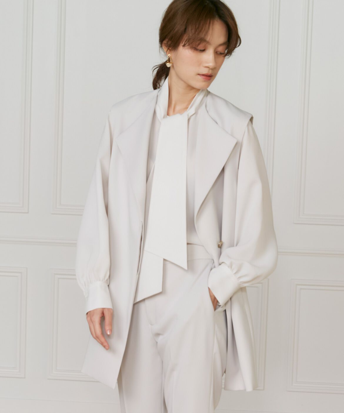 INED「《大きいサイズ》ジレ」|ダウンベスト・ベスト|