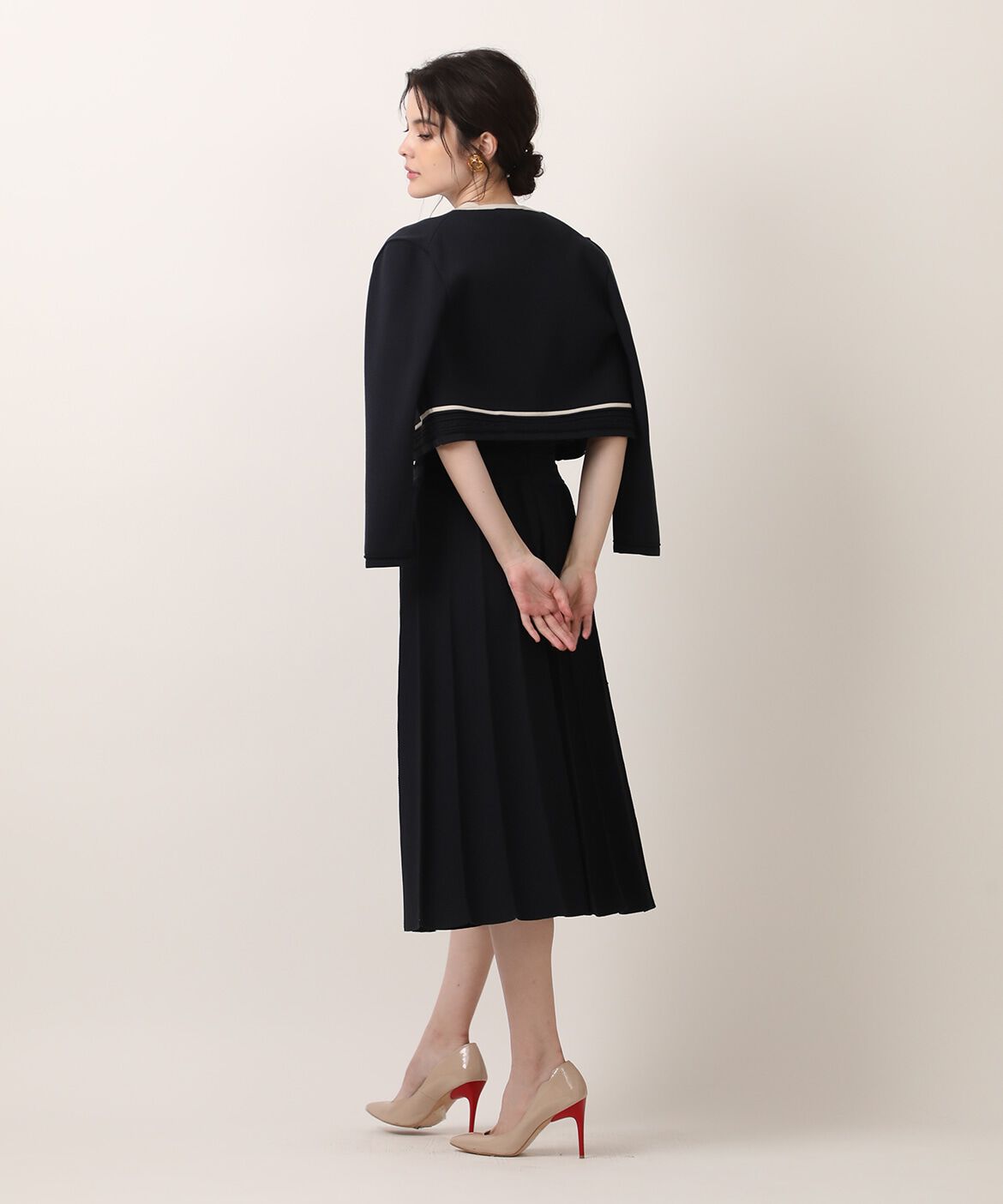 Maglie le cassetto「《M Maglie le cassetto》バイカラーボレロカーディガン」|カーディガン|