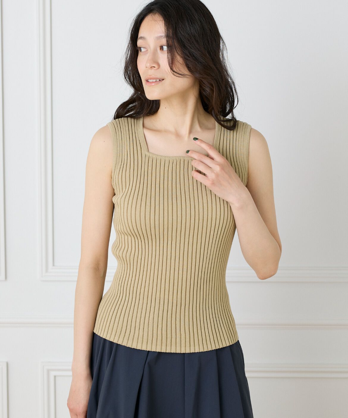 DAY by DAY it&rsquo;s international「2wayネックリブノースリーブ」|ニット・セーター|