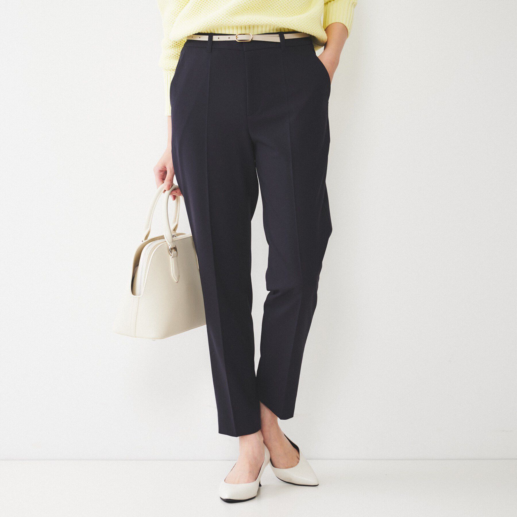 UNTITLED「【後ろウエストゴム/きれいめ】ストレッチ テーパードパンツ」|その他|