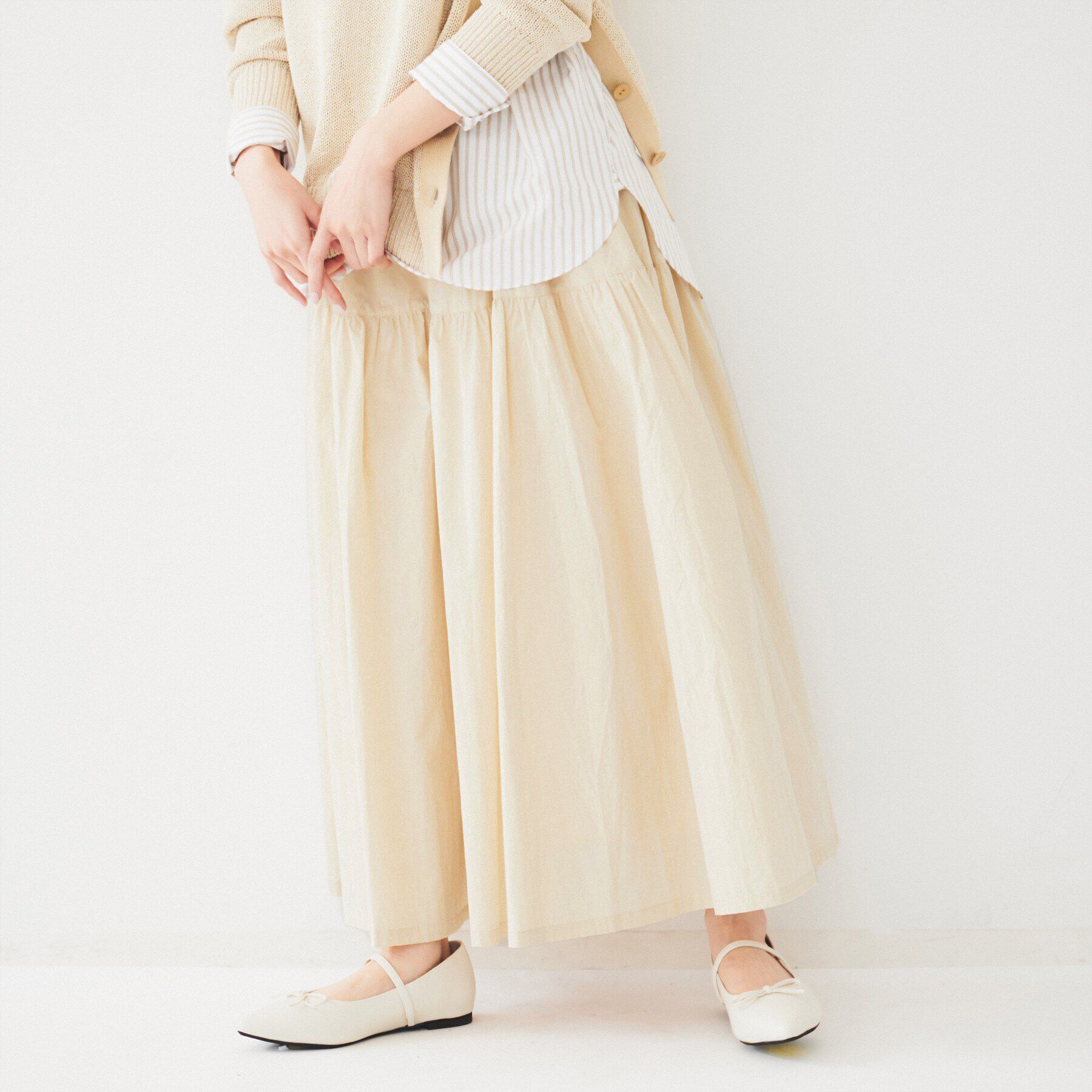 UNTITLED「ライトコットン ティアードスカート」|スカート|