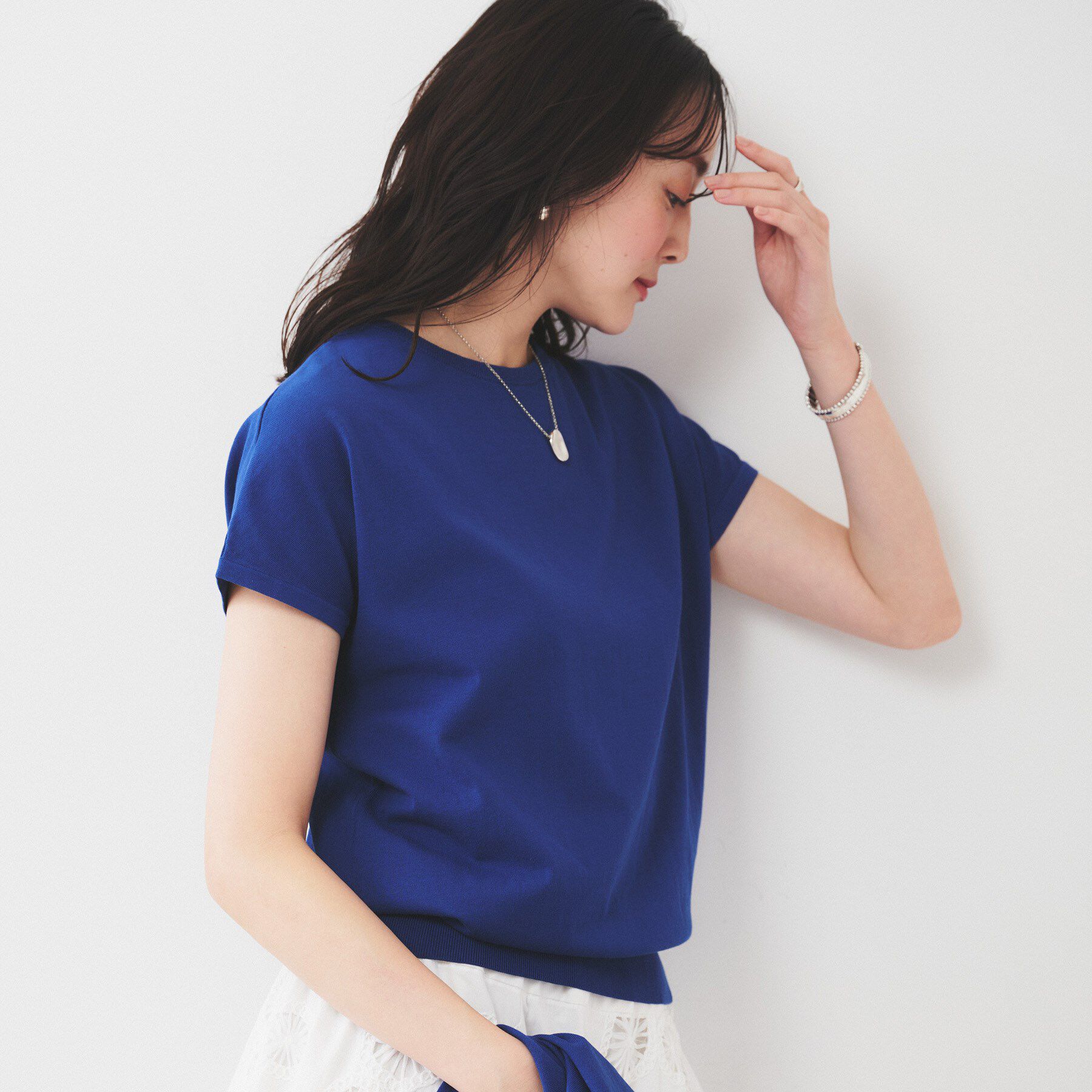 UNTITLED「【11色展開/コットン100/アンサンブル可能】 プルオーバーニット」|ニット・セーター|