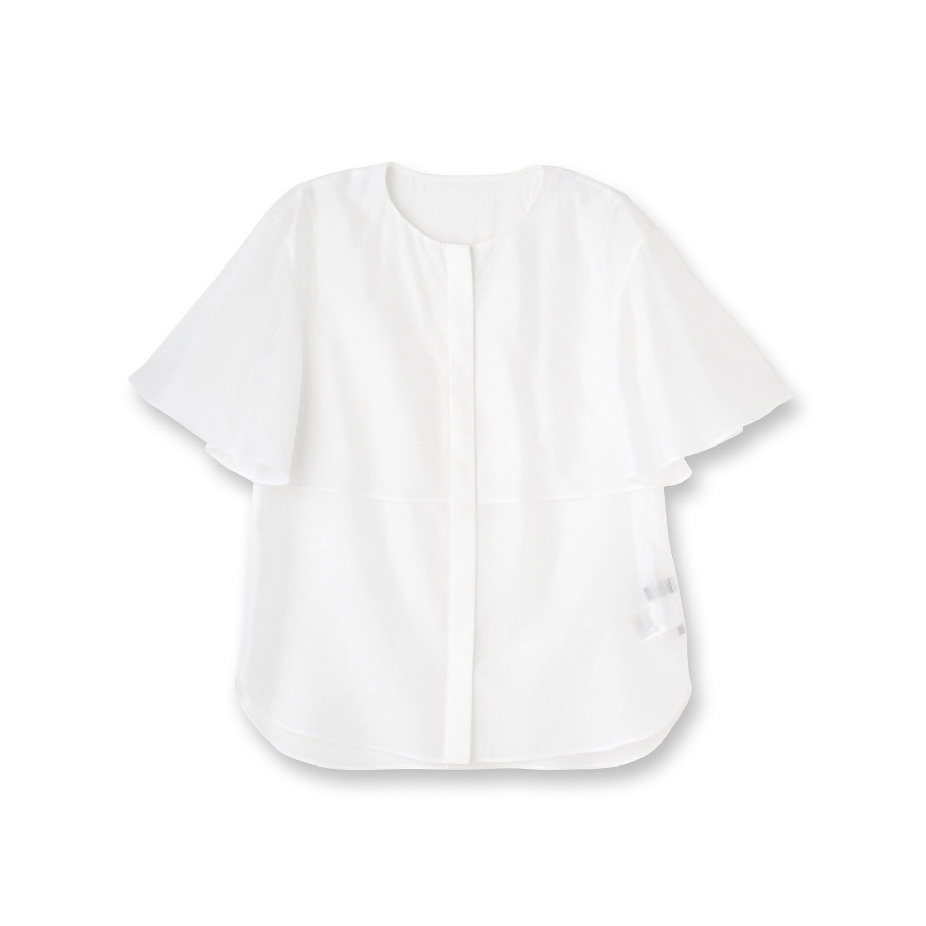 UNTITLED「【オンオフ/二の腕カバー】オーガンジーラッフルブラウス」|シャツ・ブラウス|