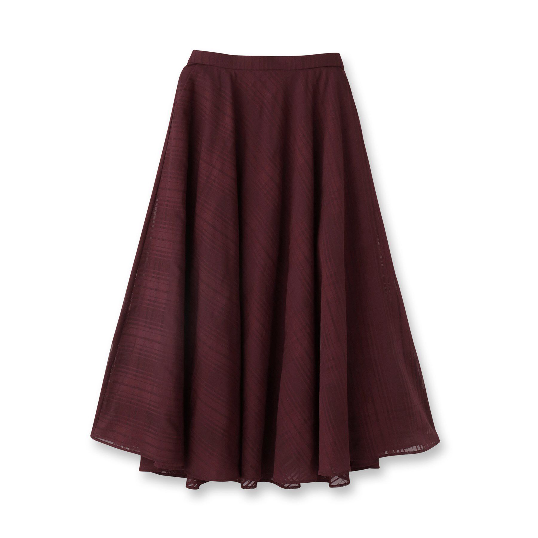 UNTITLED「【セットアップ可/後ろウエストゴム】シアーチェックスカート」|スカート|