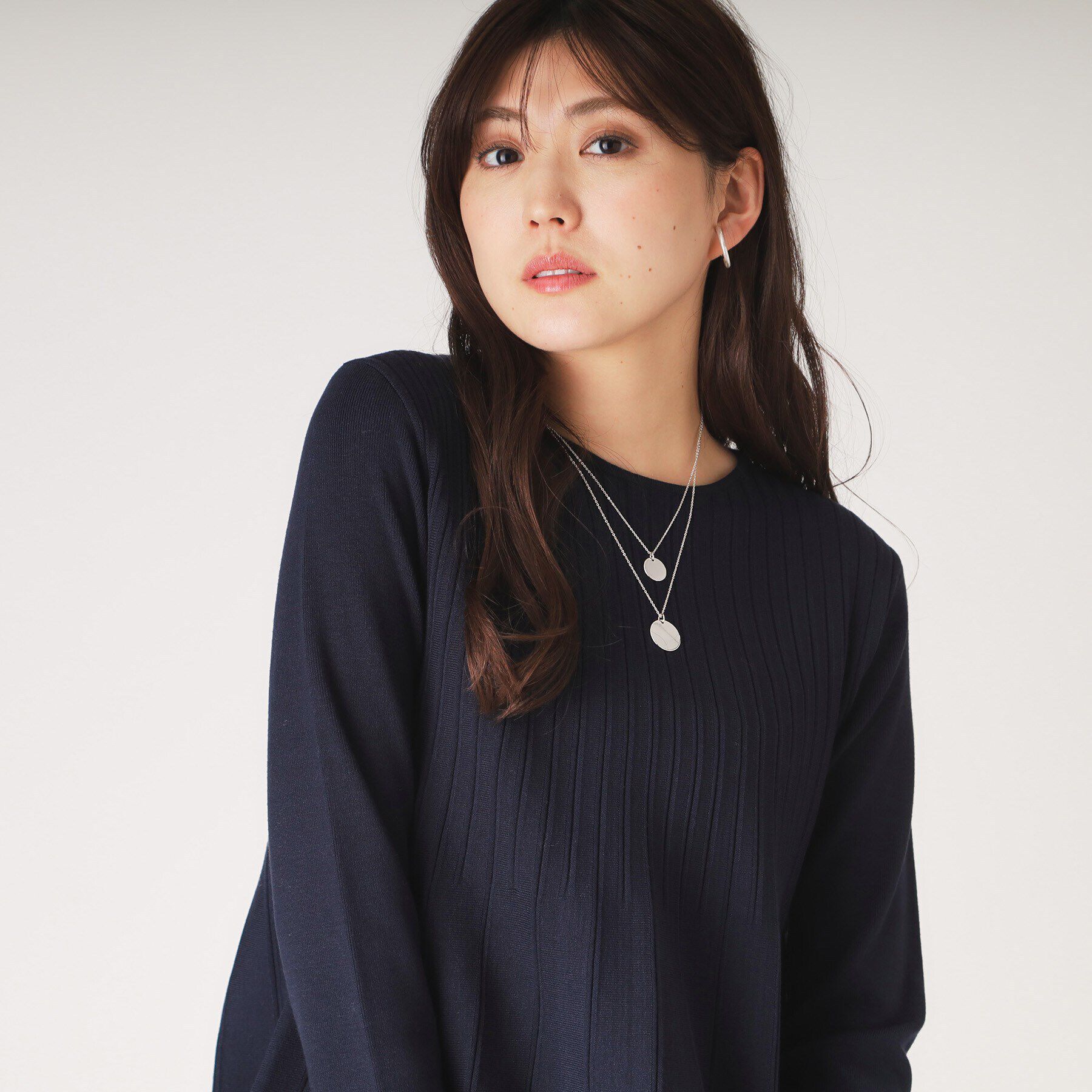 COUP DE CHANCE「【洗える／ヒップ丈】Aラインニットプルオーバー」|ニット・セーター|