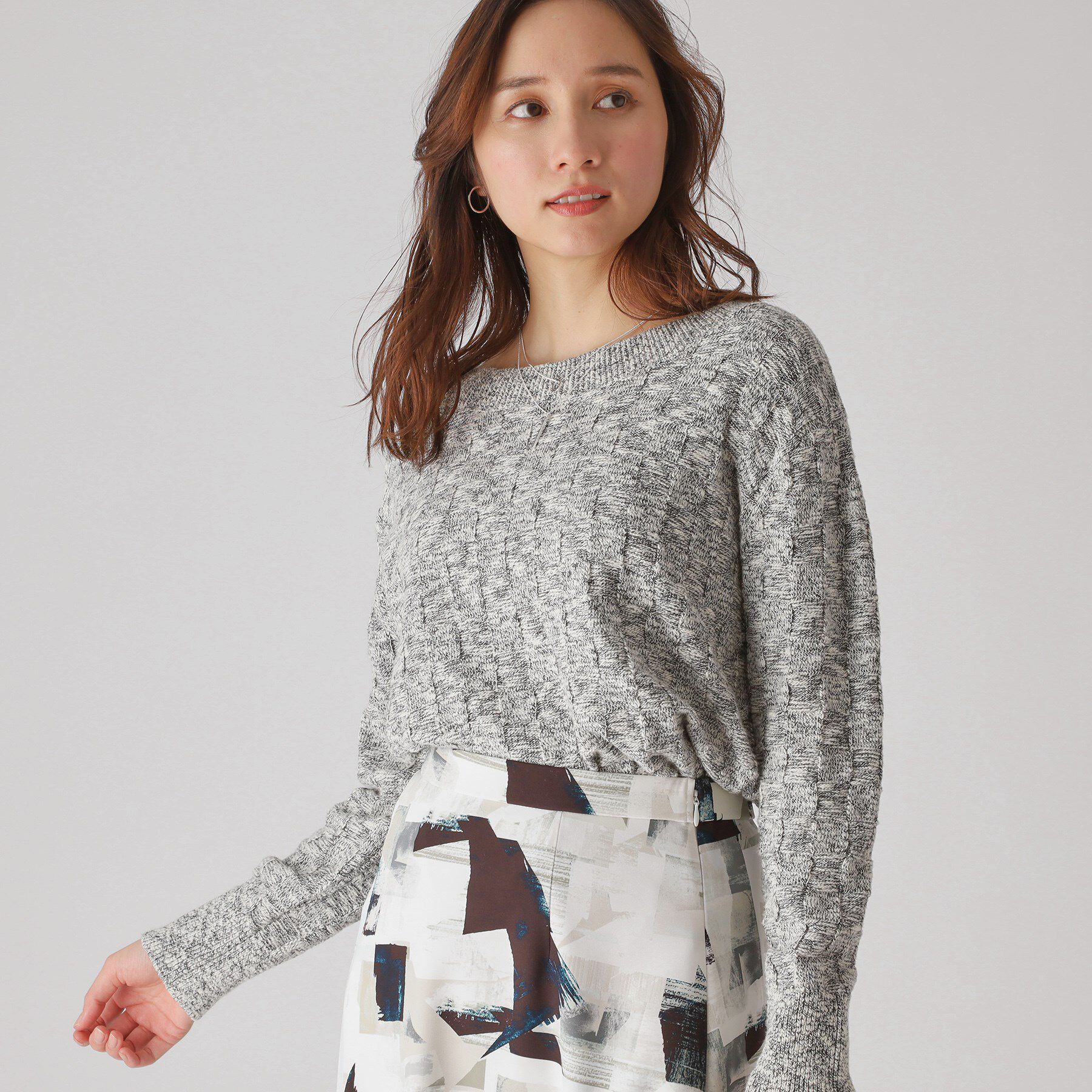 COUP DE CHANCE「【洗える】前後2WAYロング丈ニットトップス」|ニット・セーター|