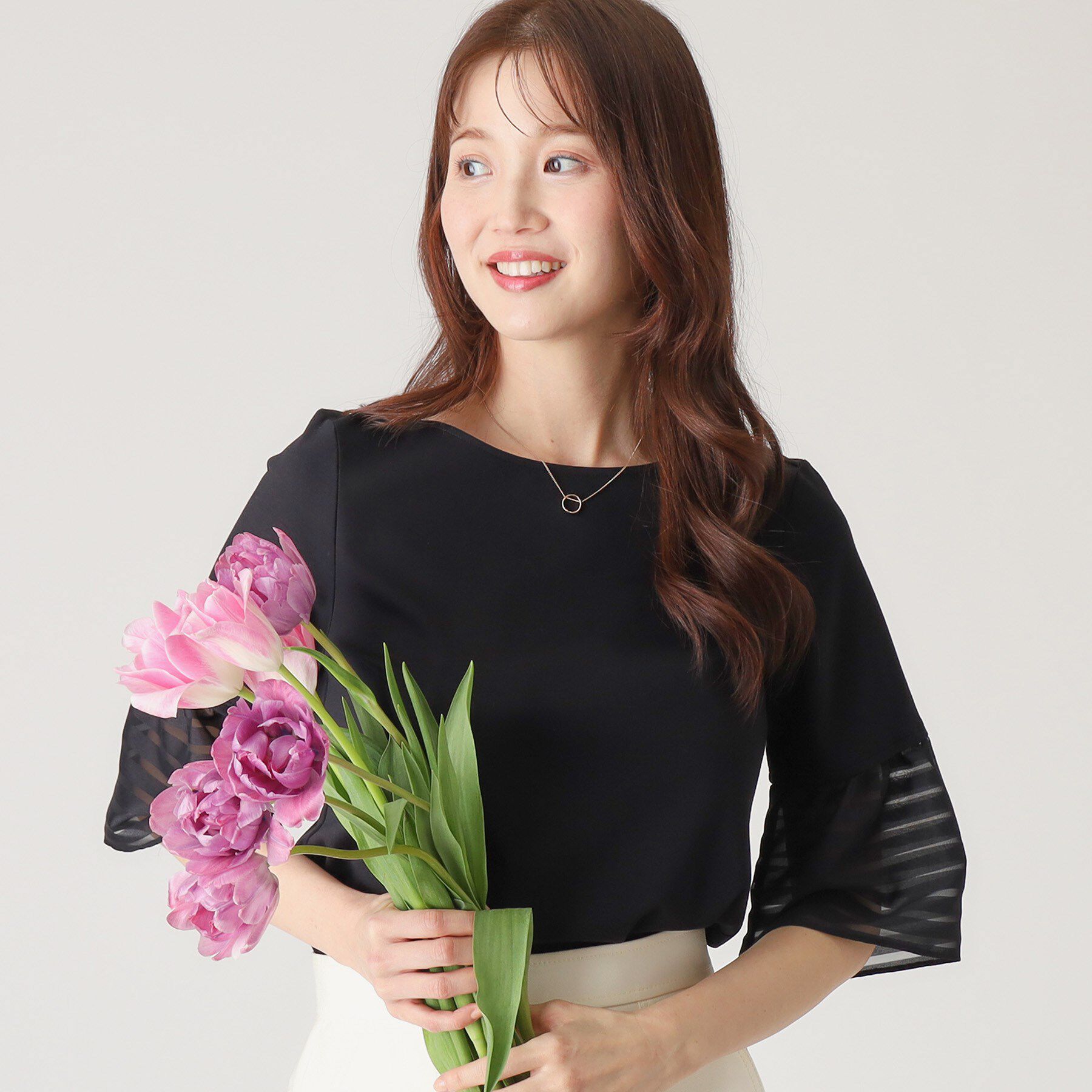 COUP DE CHANCE「【洗える／日本製】袖デザインのジャージプルオーバー」|Tシャツ・カットソー|