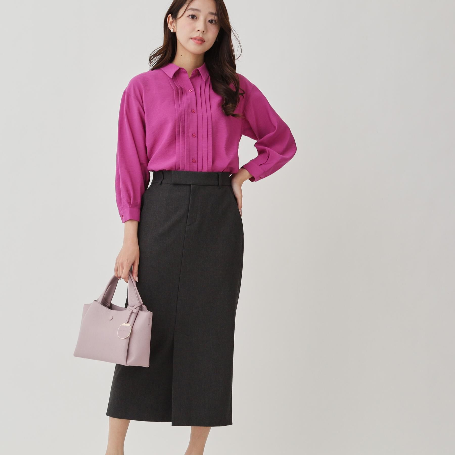 COUP DE CHANCE「【手洗い可】タックデザインブラウス」|シャツ・ブラウス|