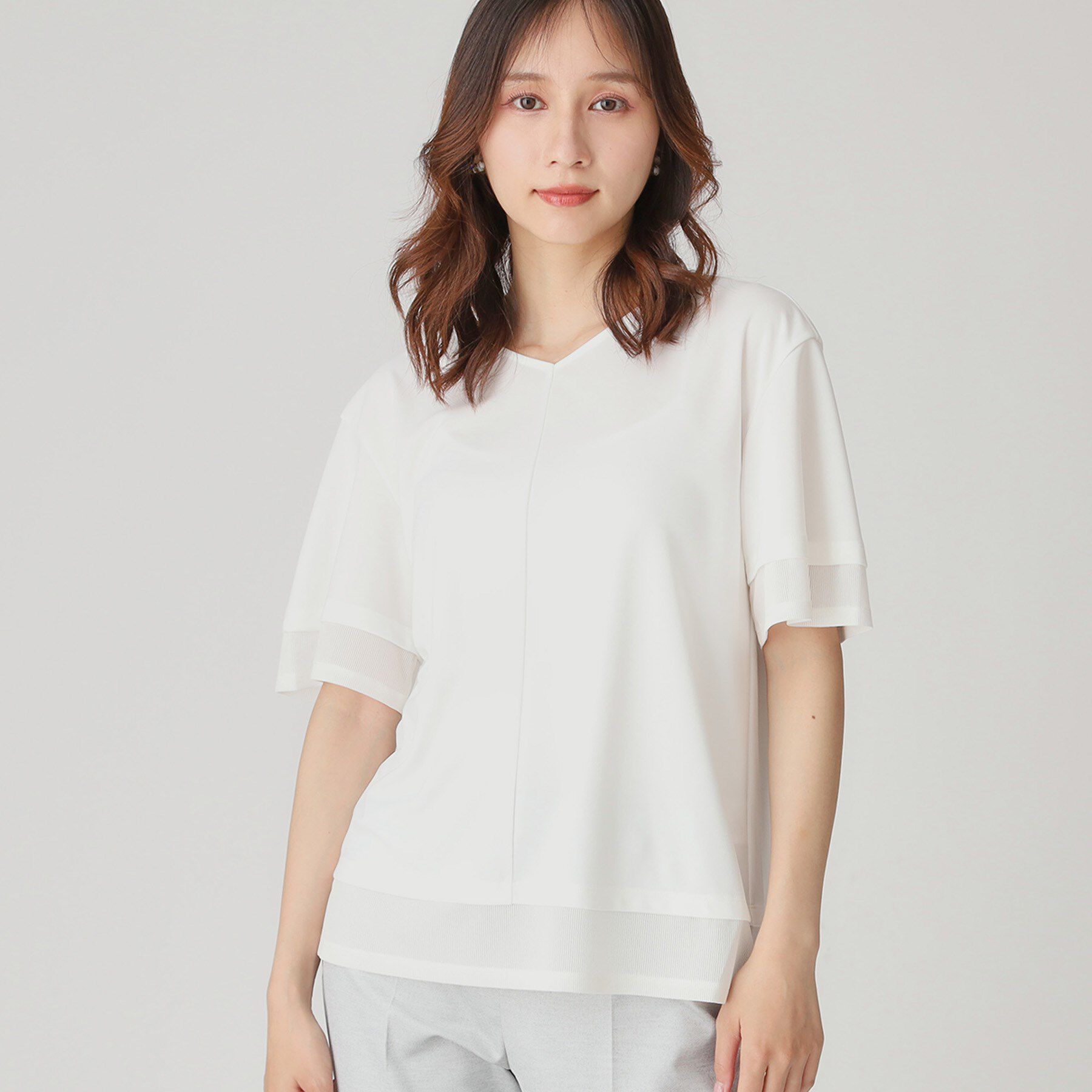 COUP DE CHANCE「【手洗い可】リラクシージャージトップス」|Tシャツ・カットソー|