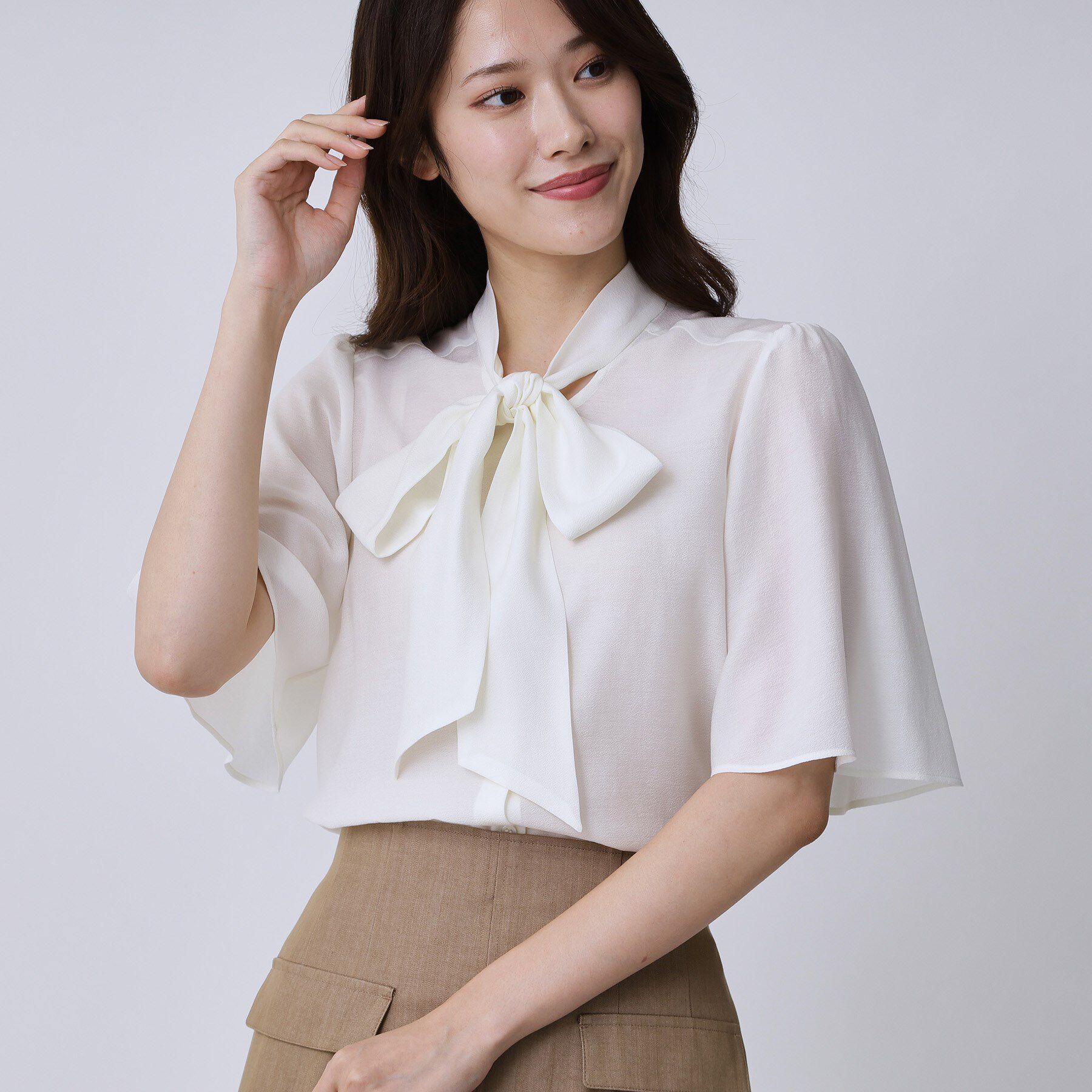 COUP DE CHANCE「【手洗い可／日本製】ボウタイブラウス」|シャツ・ブラウス|