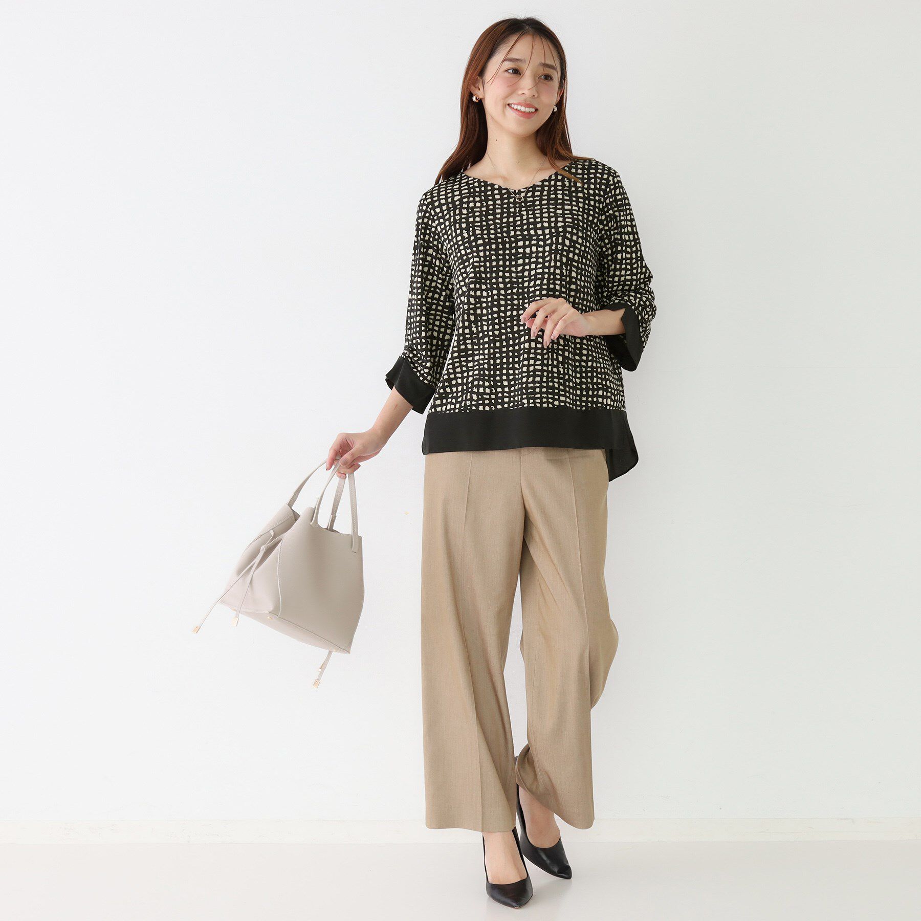 COUP DE CHANCE「【手洗い可／日本製】異素材ドッキングのカットソー」|Tシャツ・カットソー|