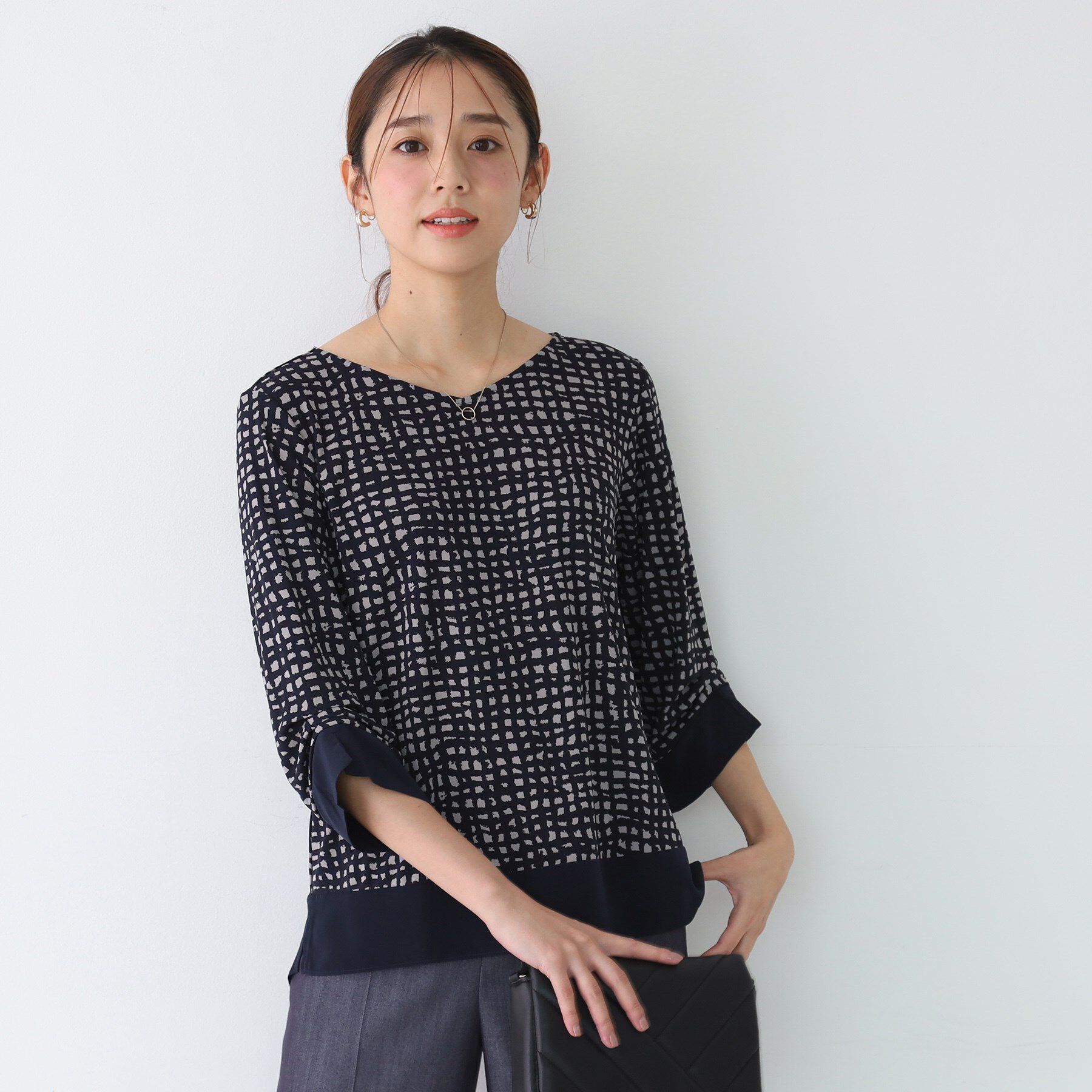 COUP DE CHANCE「【手洗い可／日本製】異素材ドッキングのカットソー」|Tシャツ・カットソー|