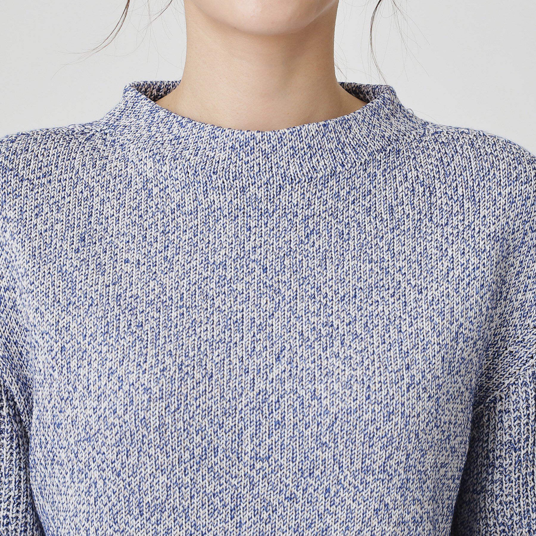 COUP DE CHANCE「【手洗い可／日本製／短め丈】編地変化のニットトップス」|ニット・セーター|