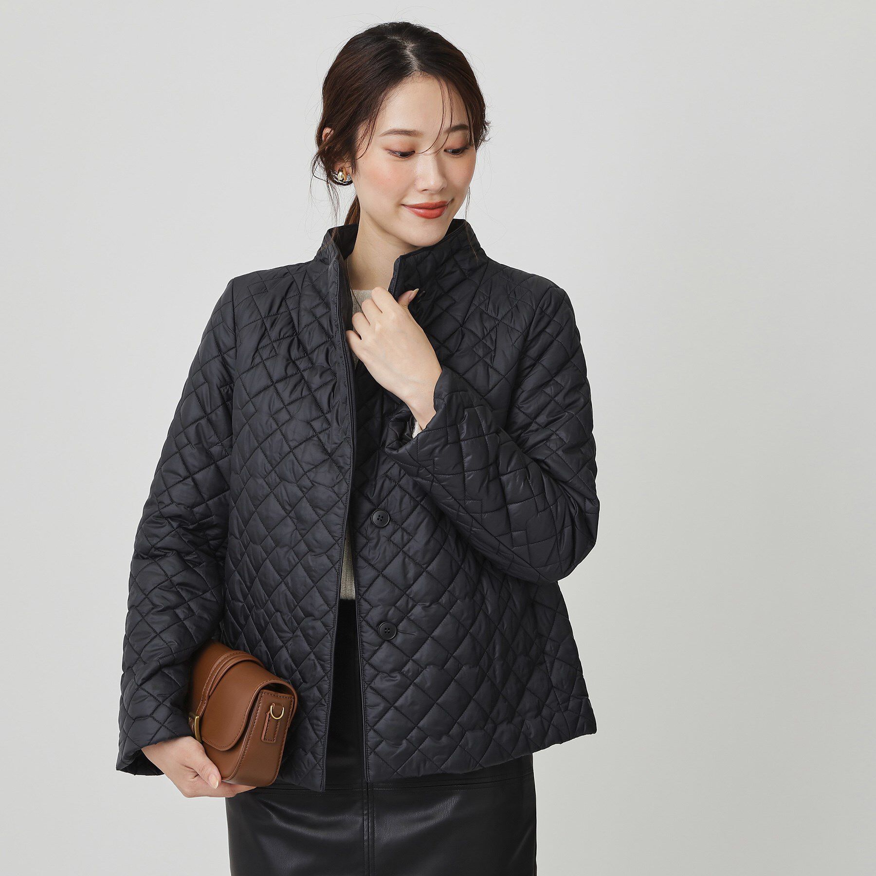 COUP DE CHANCE「【軽い着心地】中綿キルトジャケット」|ノーカラージャケット|