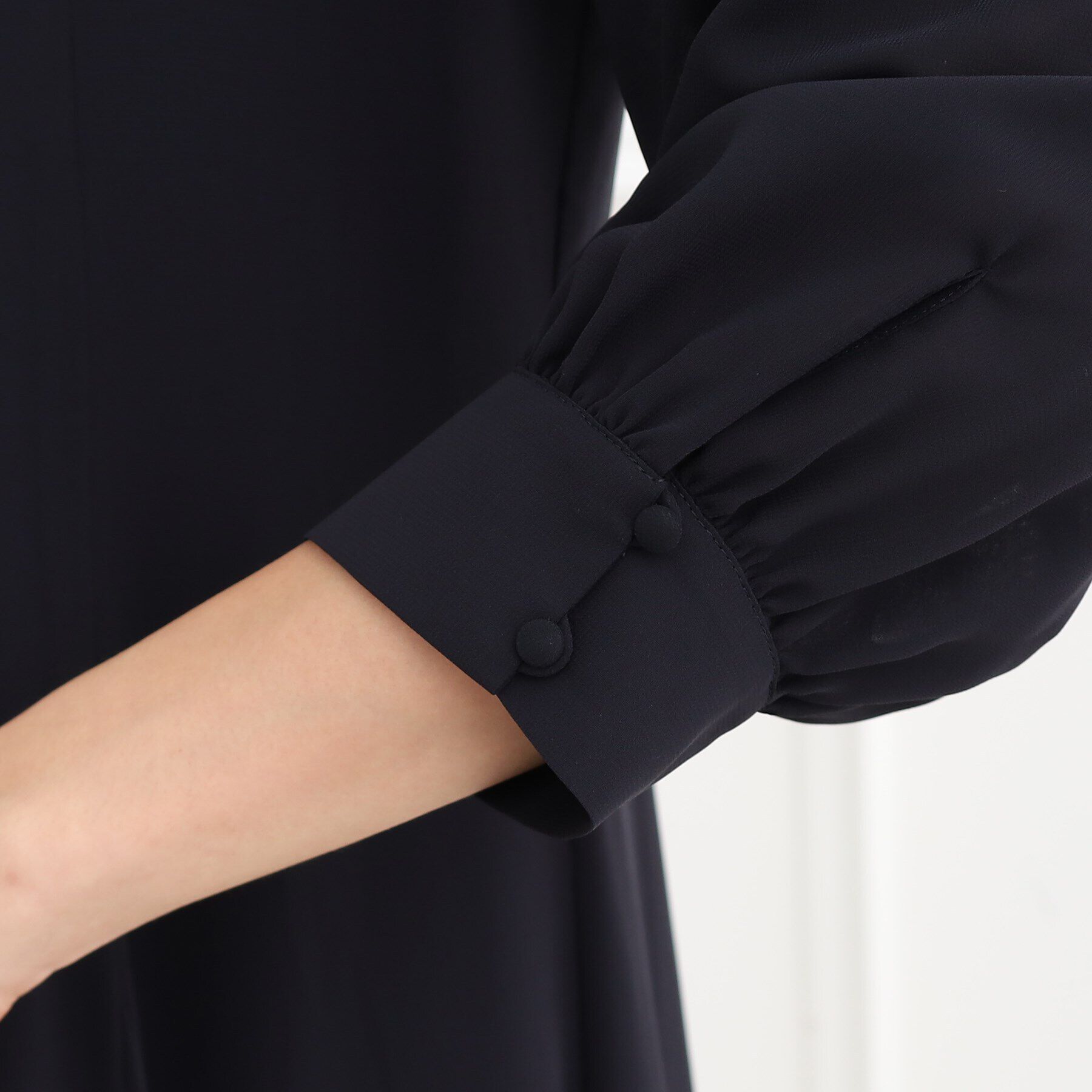 Reflect「【フォーマル/洗える】フィット＆フレアジョーゼットワンピース」|ワンピース|