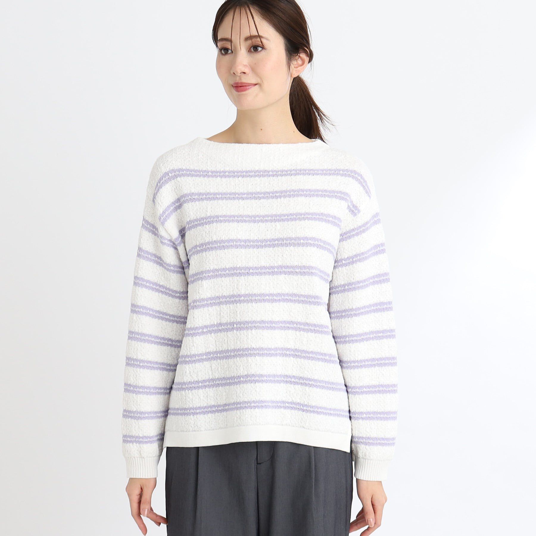 Reflect「ボートネックボーダーニット」|ニット・セーター|