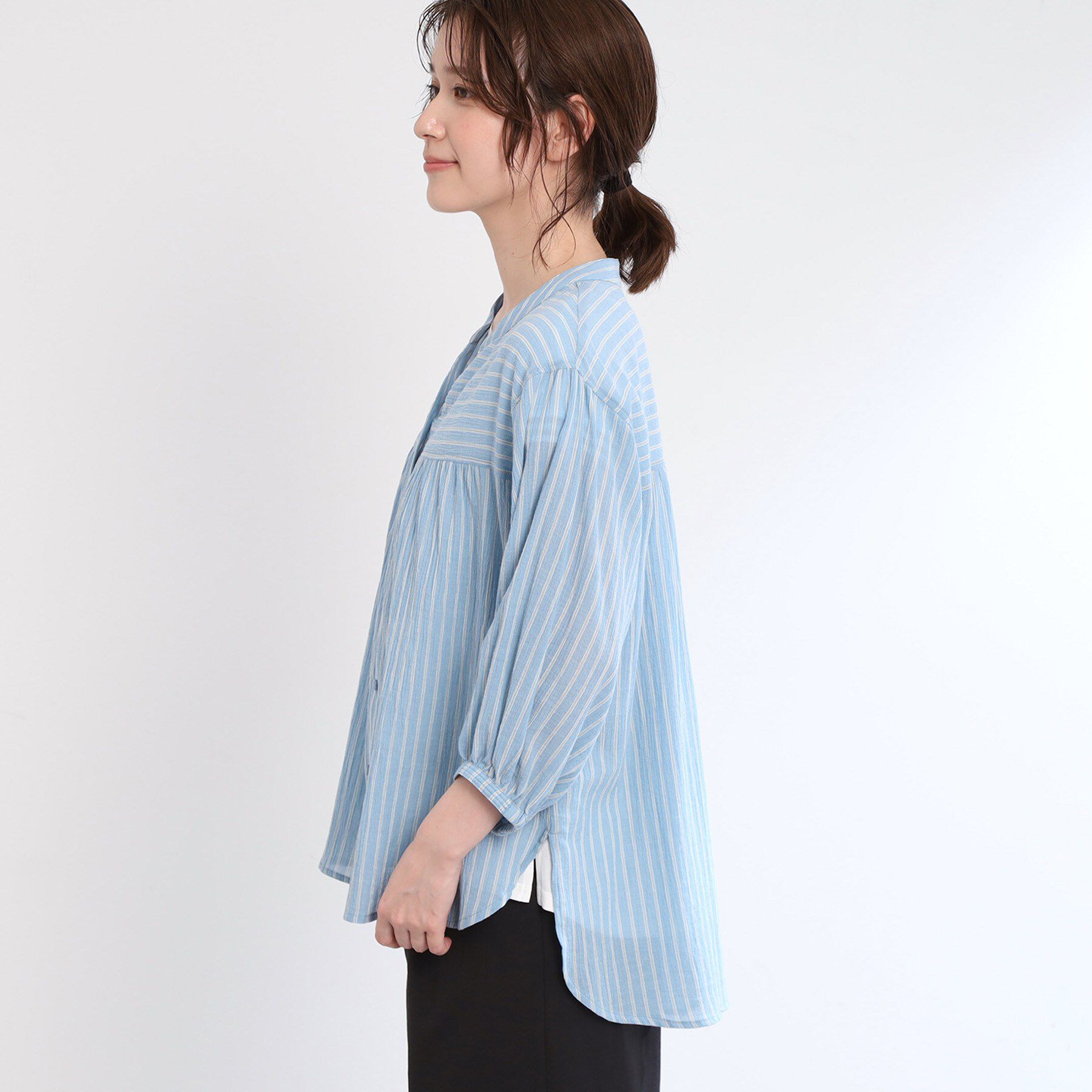 Reflect「【手洗い可／羽織りでも◎】ストライプブラウス」|シャツ・ブラウス|
