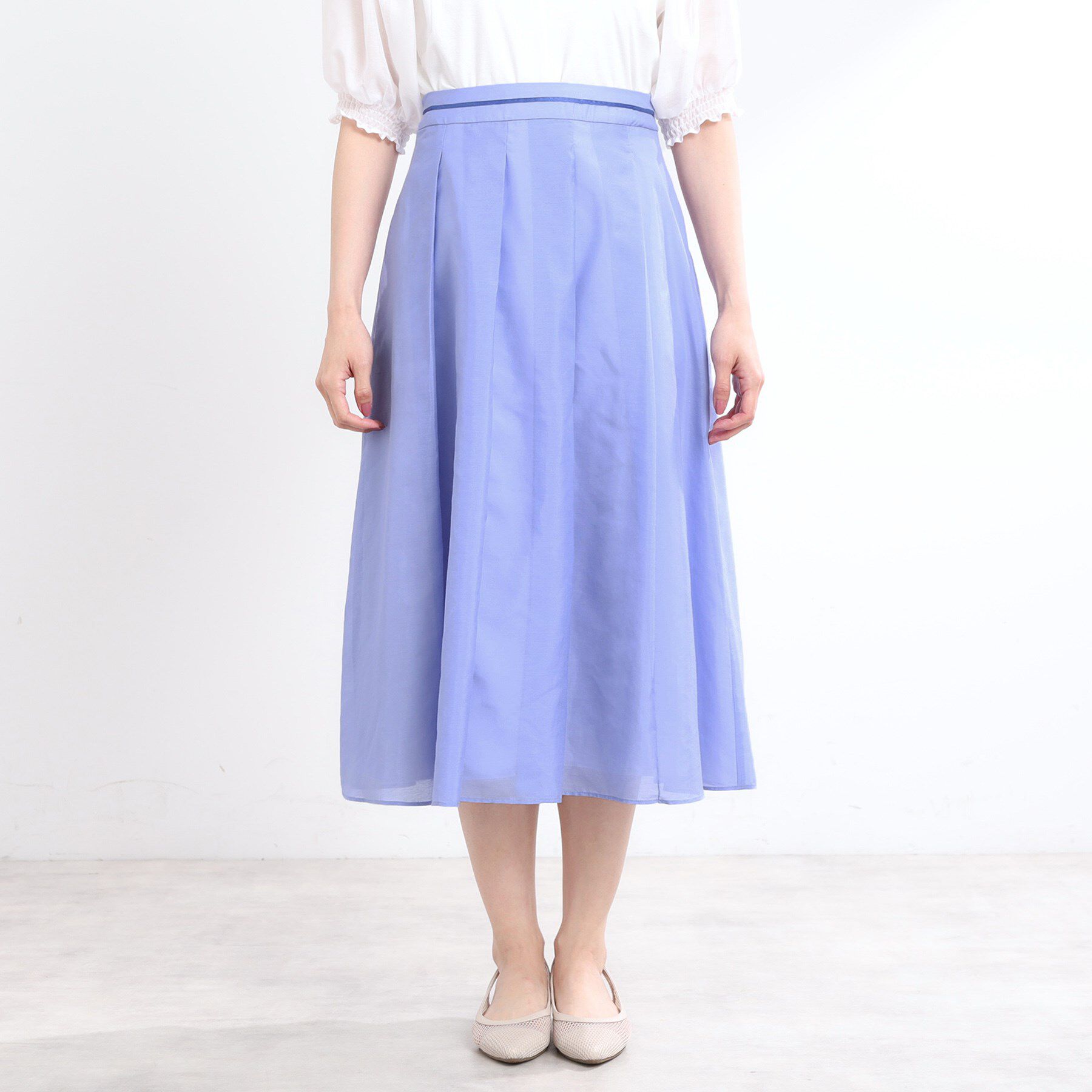 Reflect「【マシンウォッシュ可／セットアップ可】シアーボックスタックプリーツスカート」|スカート|