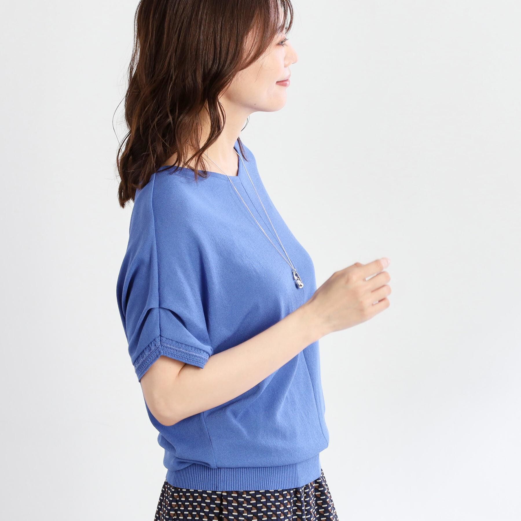 Reflect「【選べる7色◎／手洗い可／二の腕カバー】半袖ニット」|ニット・セーター|