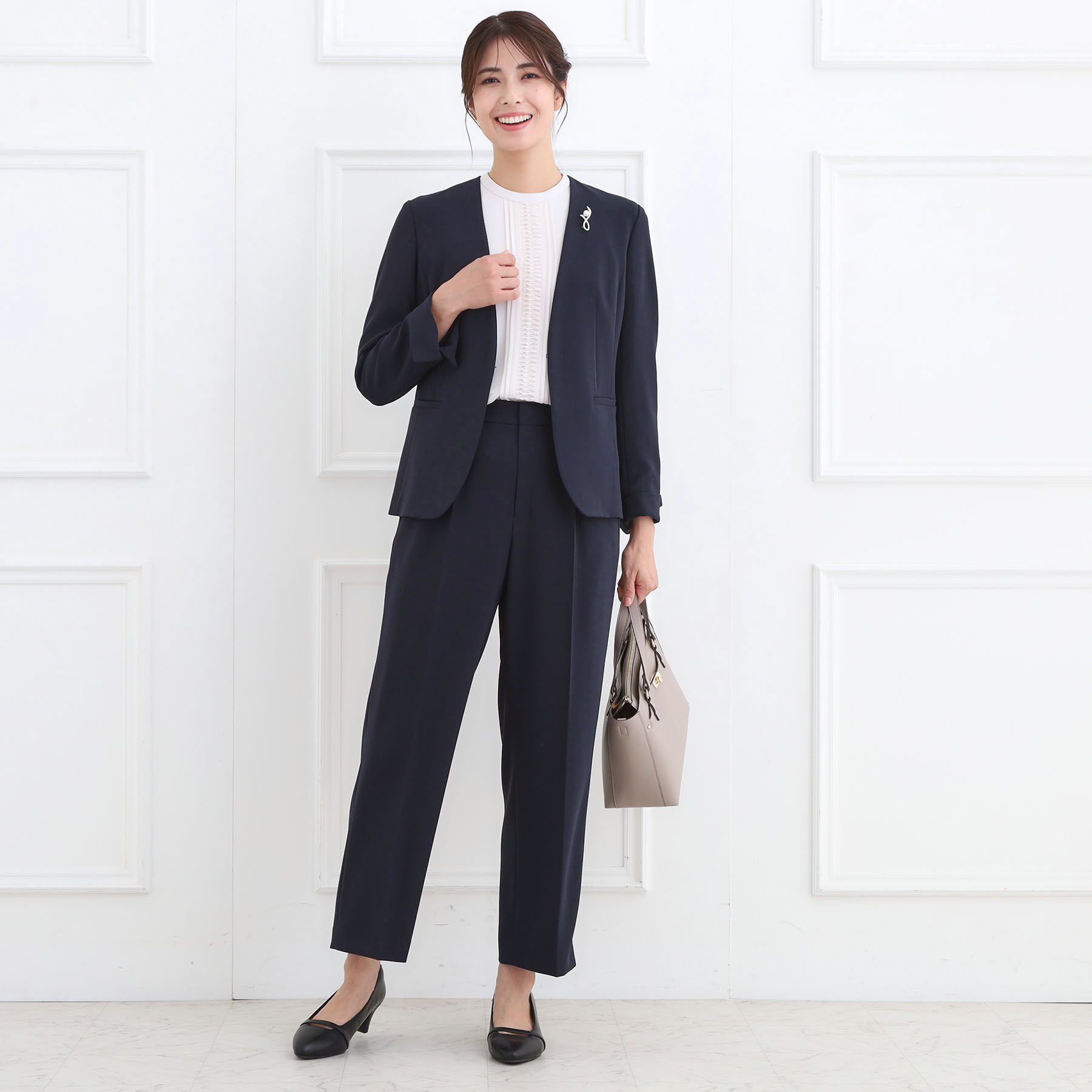 Reflect「【フォーマル／入卒／通勤／セットアップ可】ノーカラージャケット」|ノーカラージャケット|