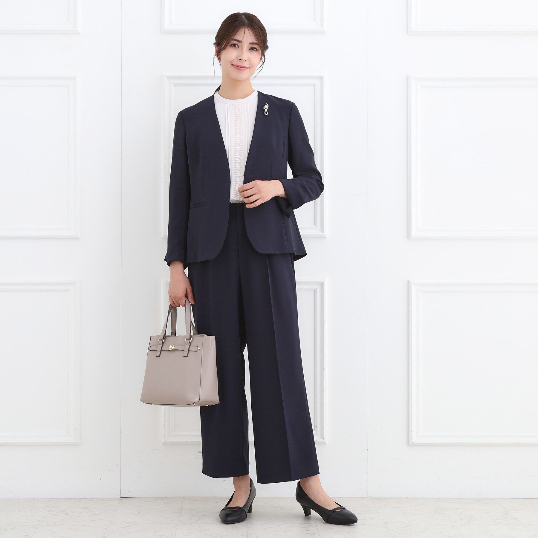 Reflect「【フォーマル／入卒／お仕事に◎】スタンドネックブラウス」|シャツ・ブラウス|