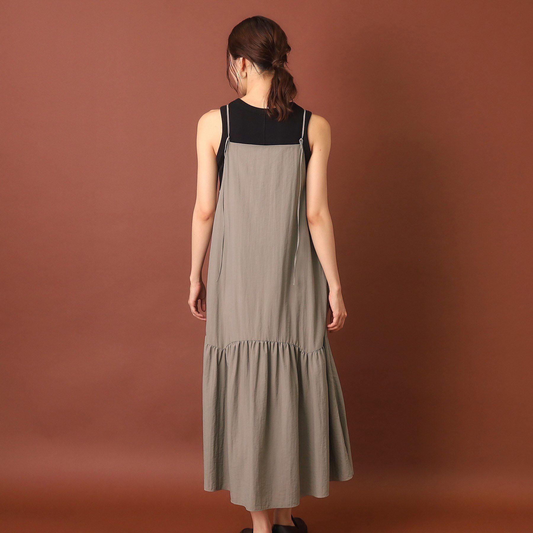 DRESSTERIOR「【接触冷感/撥水】タフタキャミワンピース」|ワンピース|