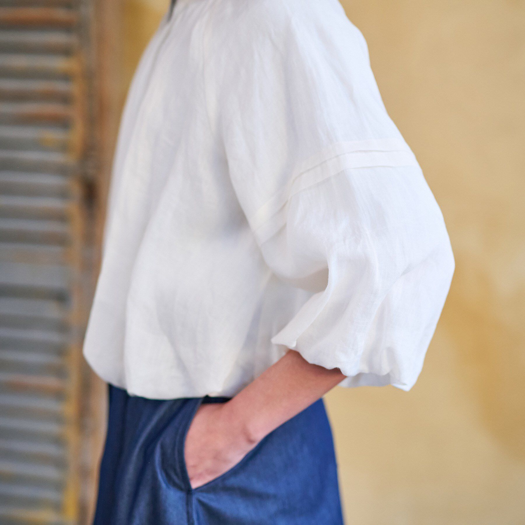 DRESSTERIOR「【洗える/リネン100％】ウォッシャブルペーパーリネンブルゾン」|ブルゾン・スタジャン|