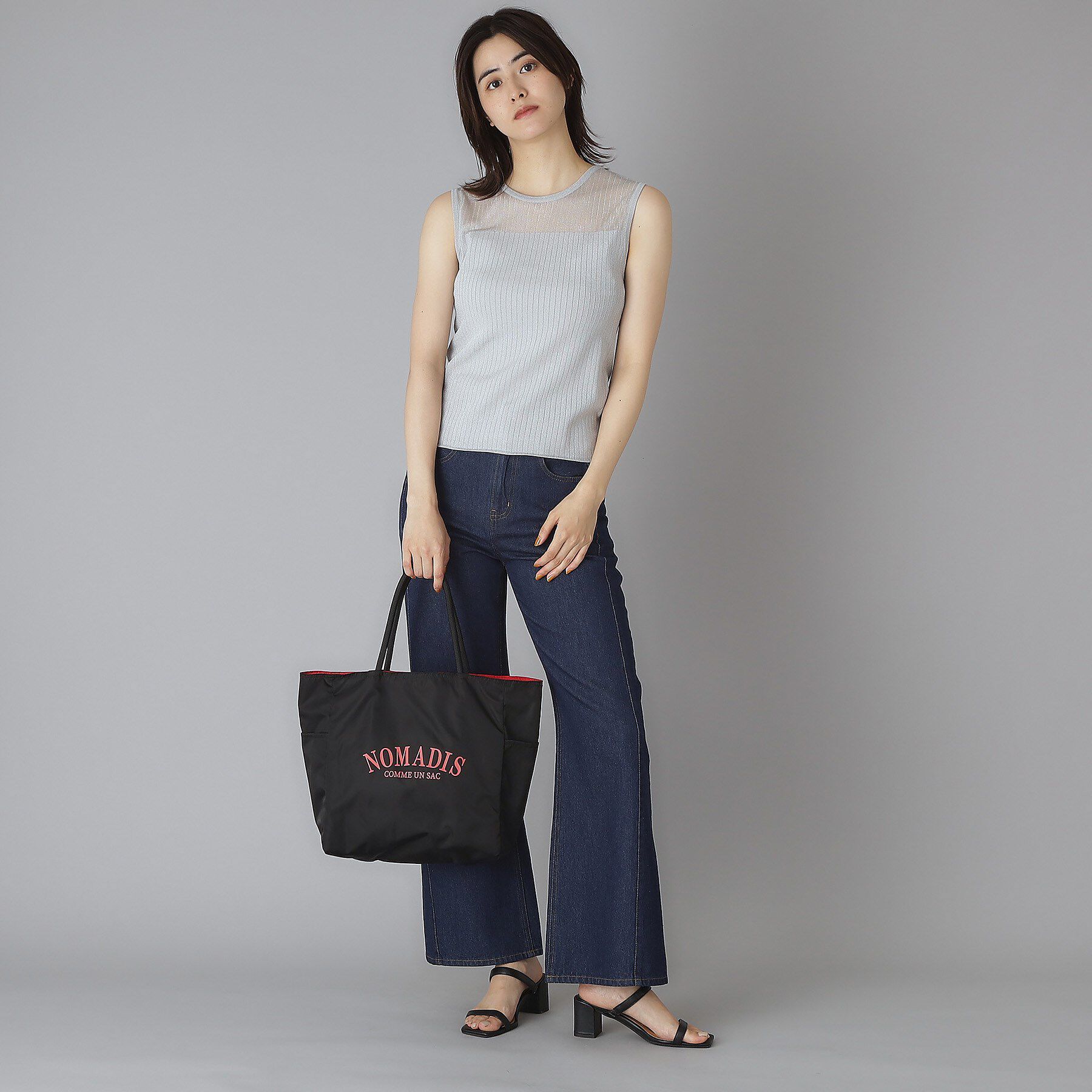 DRESSTERIOR「デコルテシアーノースリーブニット」|ニット・セーター|