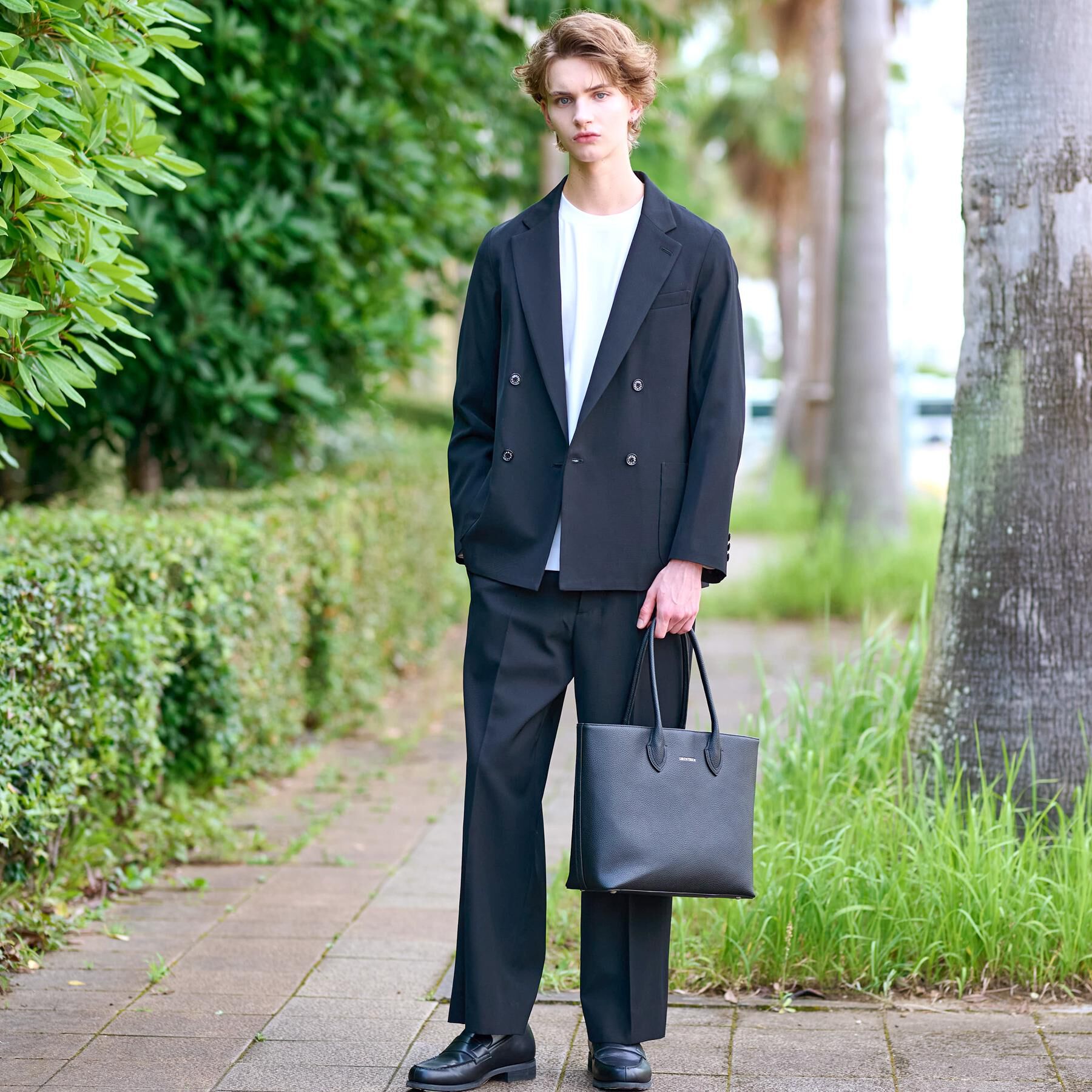 DRESSTERIOR「【セットアップ可】クリアーカルゼ コンフォータブル ダブルジャケット」|テーラードジャケット|