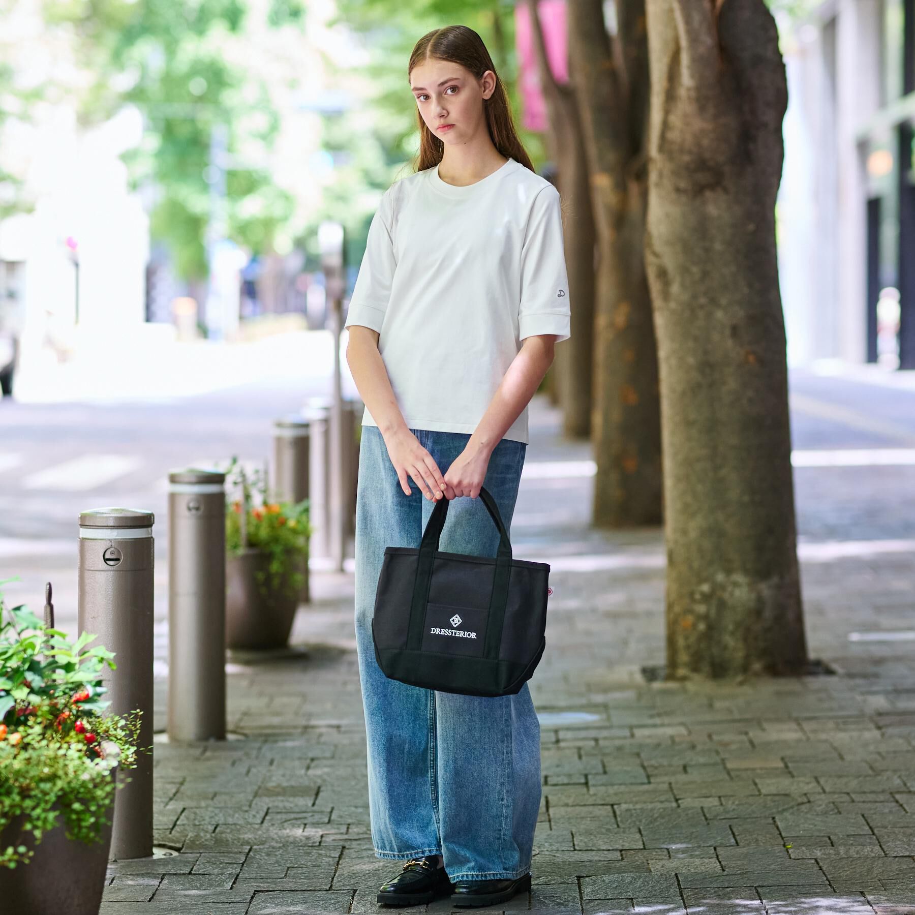 DRESSTERIOR「【洗える/五分丈】バックブリーズテック五分丈Tシャツ」|Tシャツ・カットソー|