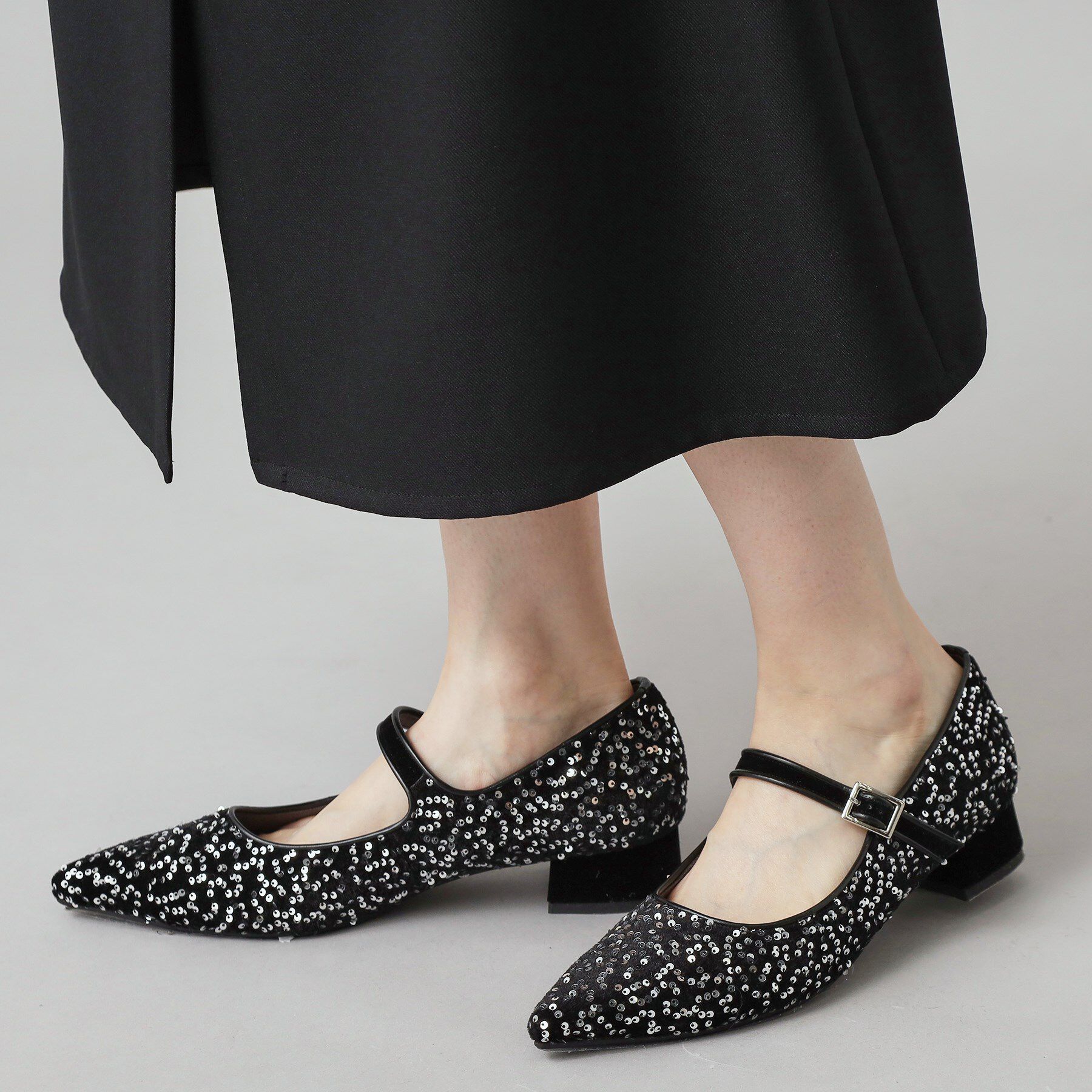 DRESSTERIOR「ポインテッドメリージェーン」|パンプス|ブラック(419)