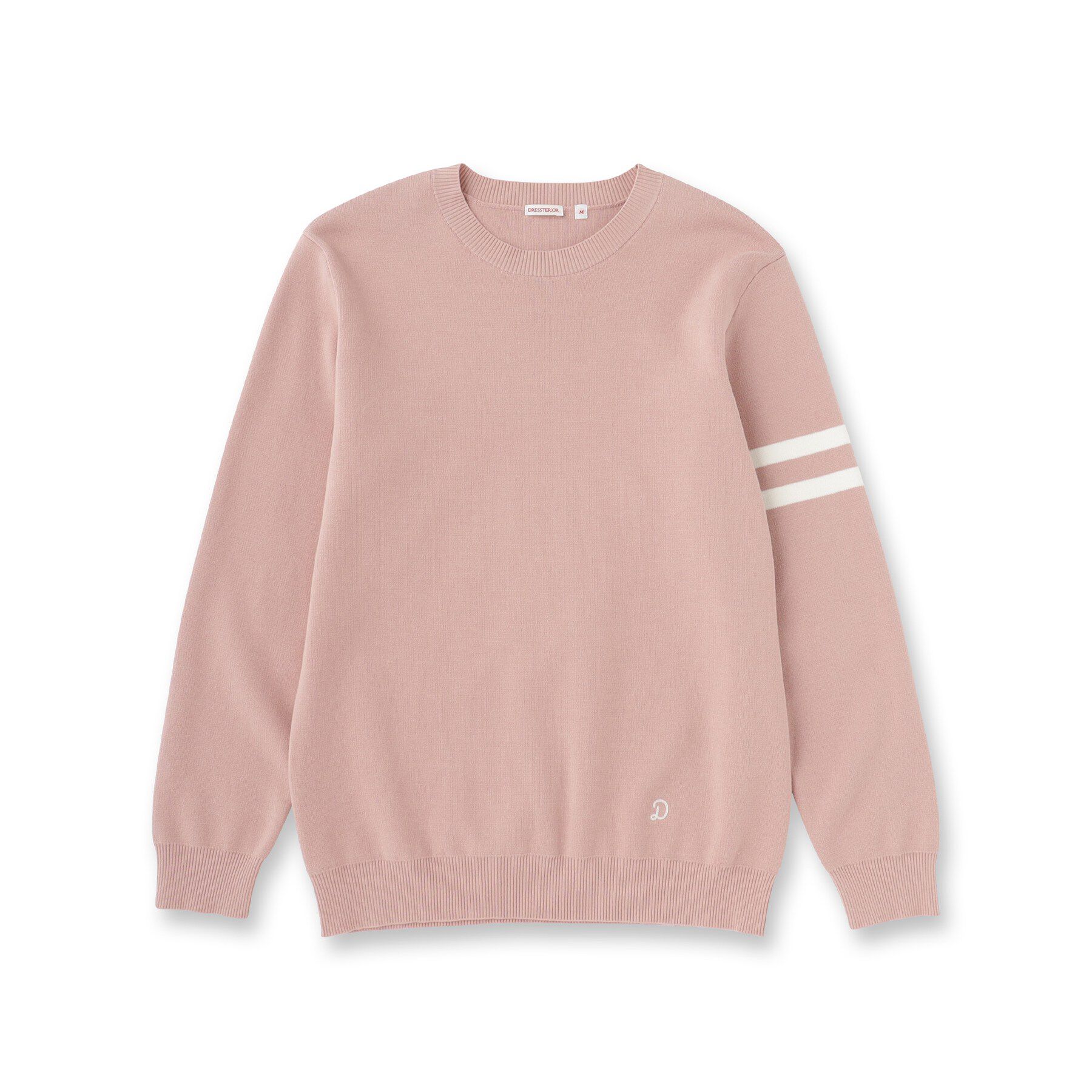 DRESSTERIOR「コットンスムース アームラインクルーネック」|ニット・セーター|