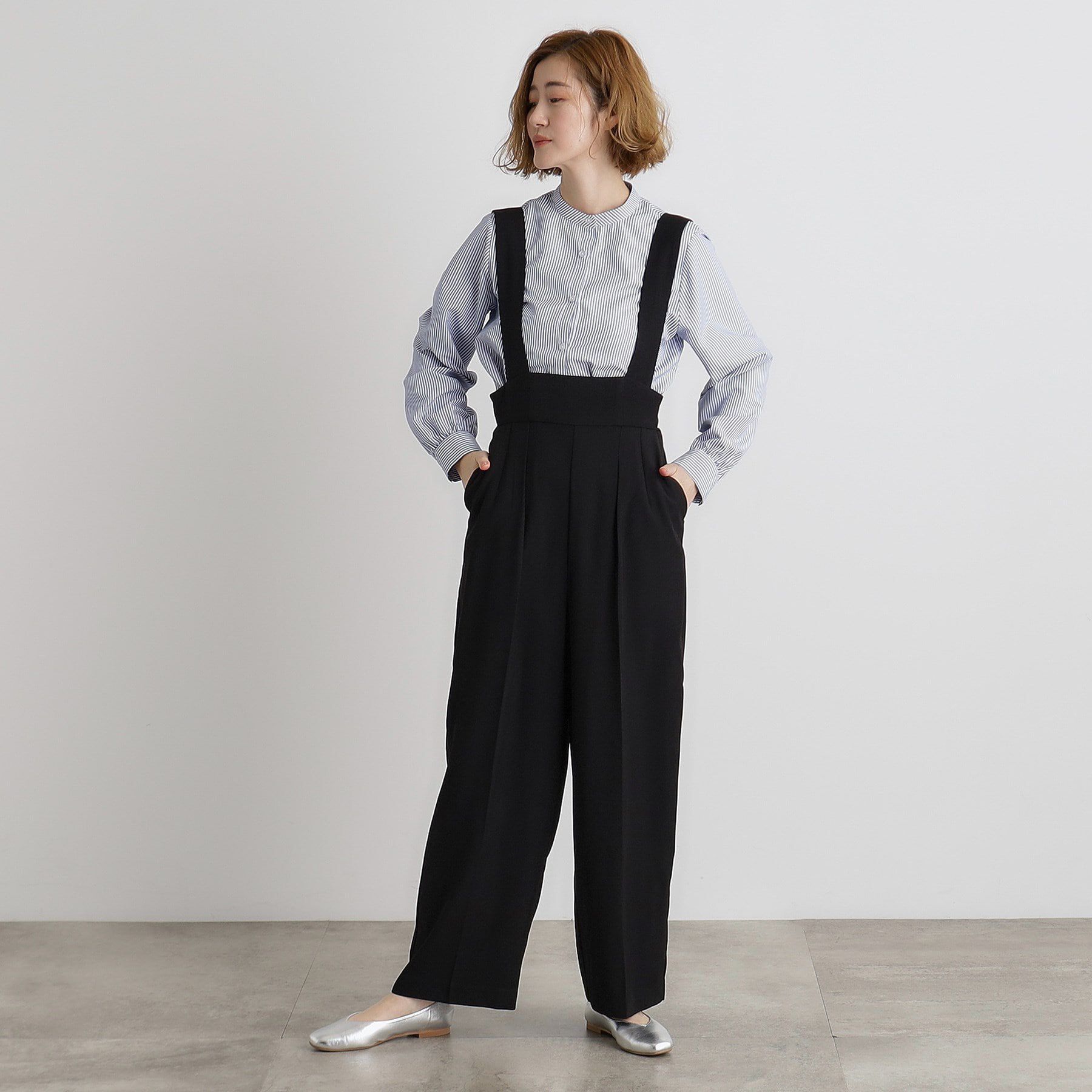 grove「ハイウエストサロペット」|オールインワン|